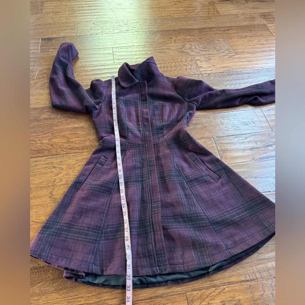 Hot Topic Plaid Wool Blend Coat - Picture 8 of 8